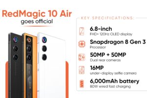 Red Magic 10 Air ₹56,999 मध्ये गेमर्ससाठी खास 6000mAh बॅटरी आणि Snapdragon 8 Gen 3 प्रोसेसर