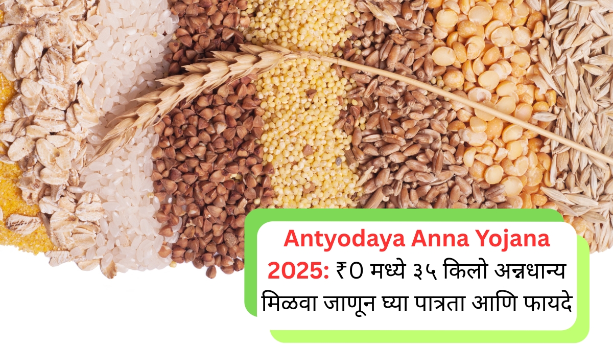 Antyodaya Anna Yojana 2025 ₹0 मध्ये ३५ किलो अन्नधान्य मिळवा जाणून घ्या पात्रता आणि फायदे